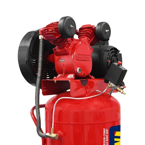 Compressor de ar vertical 10 pés 110L 2 hp 140 libras monofásico - 10/110 RED 110V/220V Compressor de ar vertical 10 pés 110L 2 hp 140 libras monofásico - 10/110 RED 110V/220V