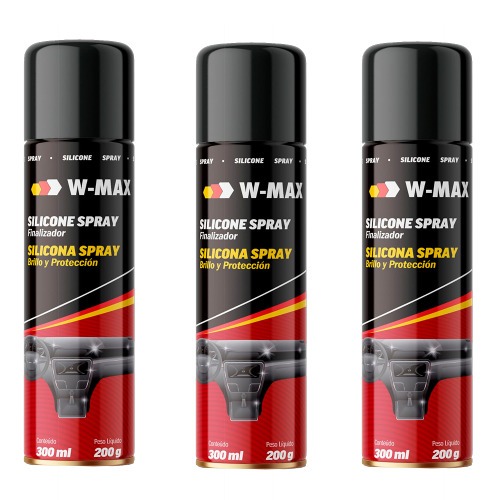 Kit 3 Silicone em spray 300 ml - W-MAX