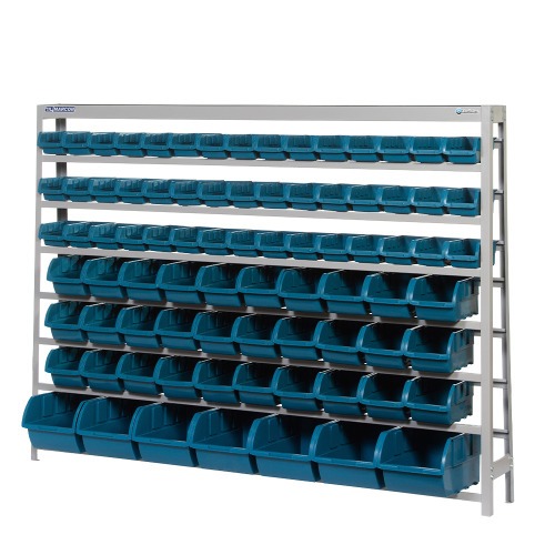 Estante met�lica com 82 gavetas  azuis nrs 3 / 5 e 7- EP82A