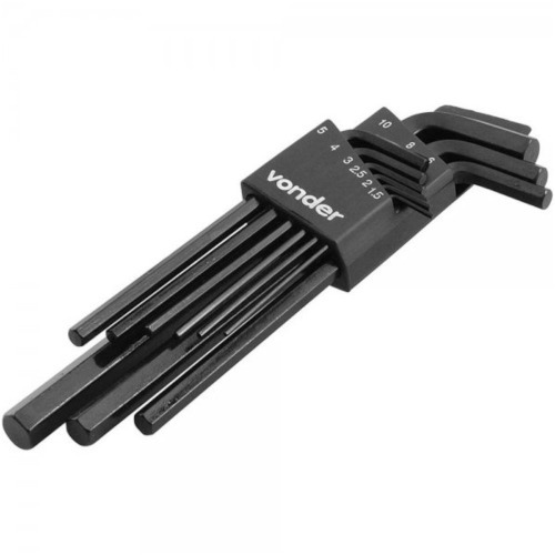 Jogo de chave allen 1,5 a 10 mm com 9 pe�as - 35.73.150.100