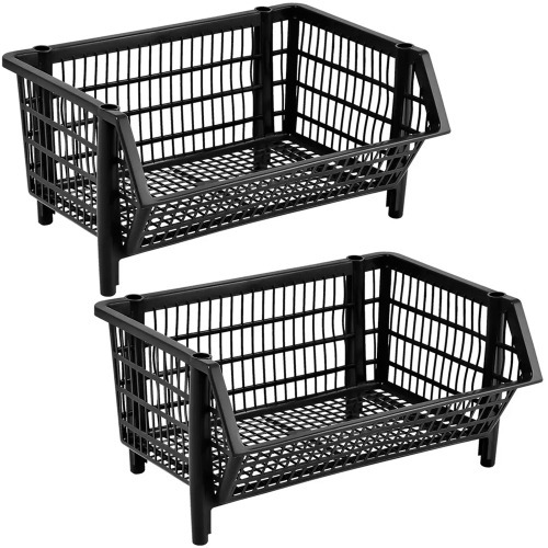 Cesto expositor pl�stico empilh�vel 41 x 27 x 57 cm COMPT�2 pe�as