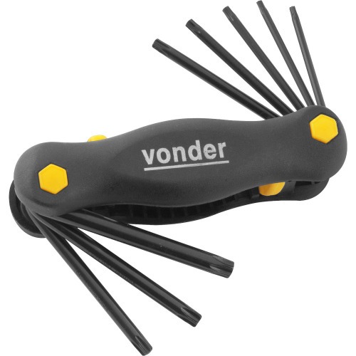 Jogo de chave hexalobular em arma��o T9 a t-40 com 8 pe�as - 35.73.009.040