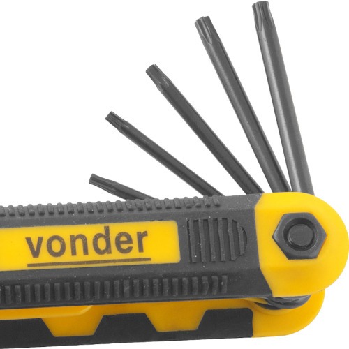 Jogo de chave hexalobular em arma��o T9 a T40 com 8 pe�as - 35.73.209.040