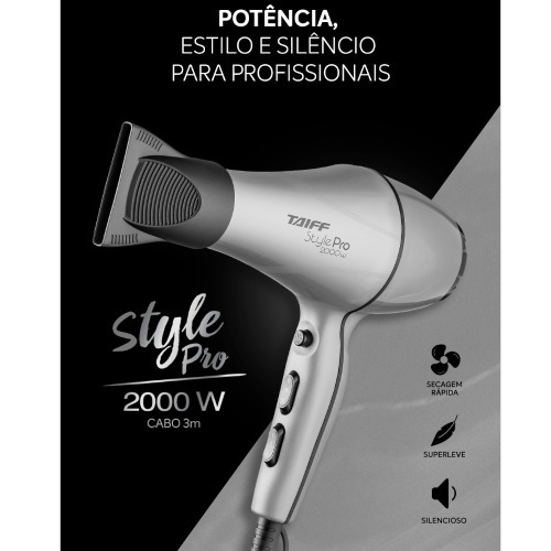 Secador de cabelo 2000 watts 3 temperaturas - Style Pro  110V