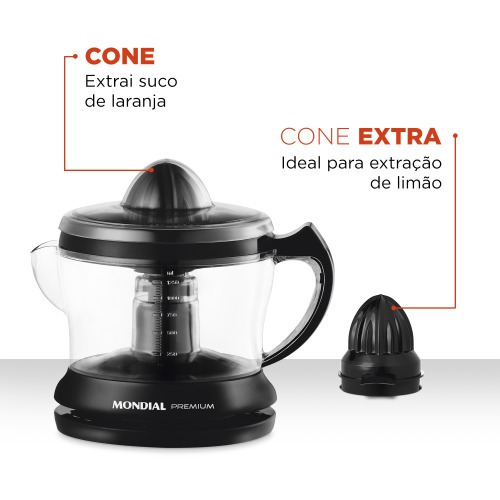 Espremedor de frutas 1,25L com cone extra para lim�o - E-02  110V