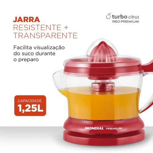 Espremedor de frutas 1,25L com cone extra Premium - E-23 110V Espremedor de frutas 1,25L com cone extra Premium - E-23 110V