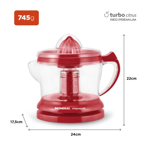 Espremedor de frutas 1,25L com cone extra Premium - E-23 110V Espremedor de frutas 1,25L com cone extra Premium - E-23 110V