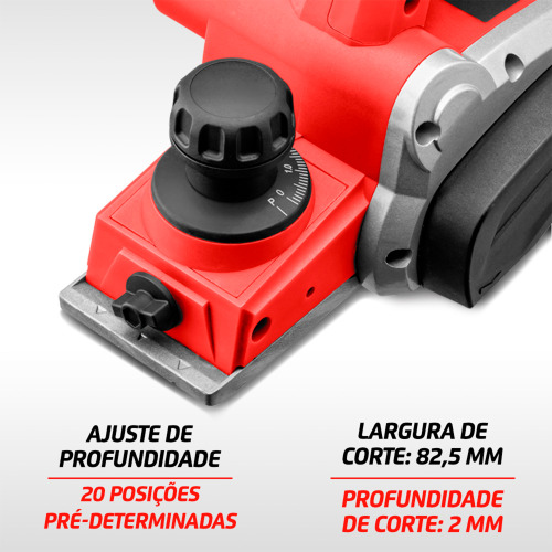 Plaina elétrica 700 watts corte por passada de 2 mm - FPL-02 110V Plaina elétrica 700 watts corte por passada de 2 mm - FPL-02 110V