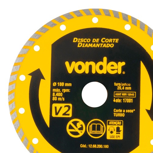 Disco diamantado turbo 180 mm para m�rmore