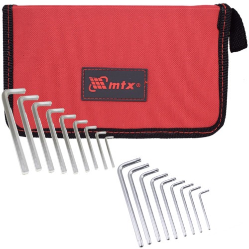 Jogo de chave allen 1,5 a 10 mm e hexalobular T10 a T50 com 18 pe�as