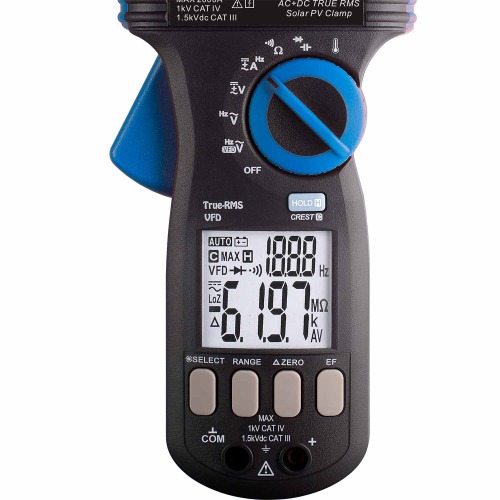 Alicate amper�metro para Painel Solar True RMS AC+DC - ET-4710