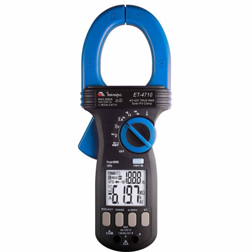Alicate amper�metro para Painel Solar True RMS AC+DC - ET-4710