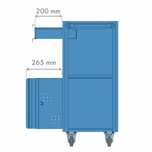 Carrinho para ferramentas aberto com 1 gaveta 2 portas - NC-9