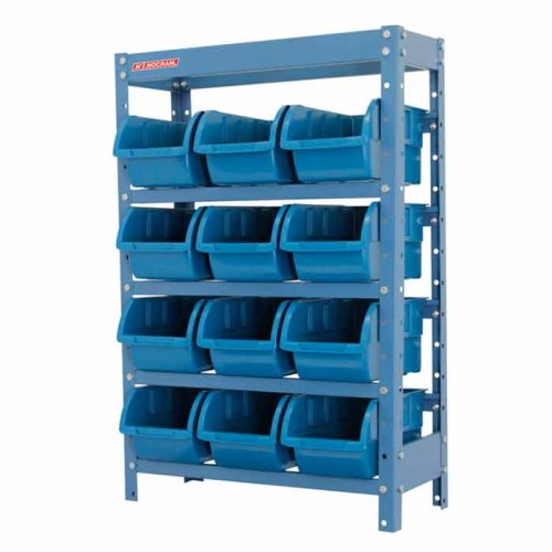 Estante met�lica com 12 gavetas n�5 azul - NE12/5A