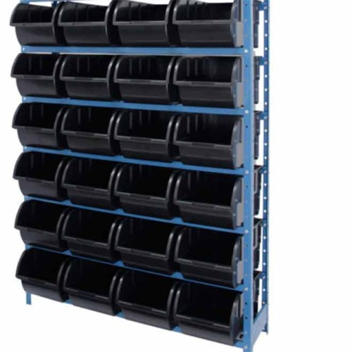 Estante met�lica com 28 gavetas n�7 preta - NE28/7P