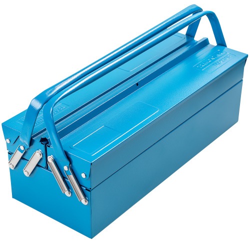 Caixa para ferramentas sanfonada com 3 gavetas e alças fixas Caixa para ferramentas sanfonada com 3 gavetas e alças fixas