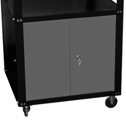 Rack m�vel semi fechado para computador com gaveta - Dark