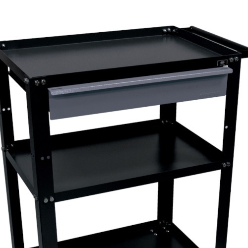 Carrinho para ferramentas aberto com 3 prateleiras e 1 gaveta - Dark