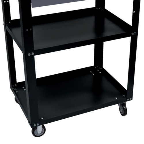 Carrinho para ferramentas aberto com 3 prateleiras e 1 gaveta - Dark