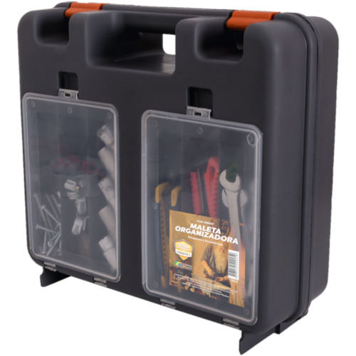 Maleta pl�stica para furadeira e ferramentas 350 x 330 x 130 mm - 96007