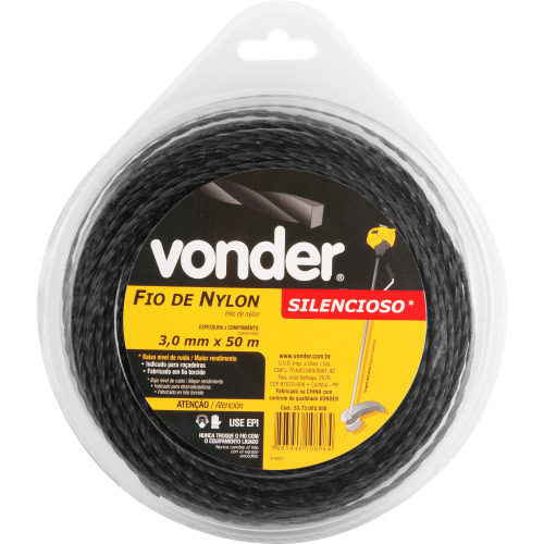 Fio de nylon para ro�adeira 3,0 mm x 50 m modelo silencioso