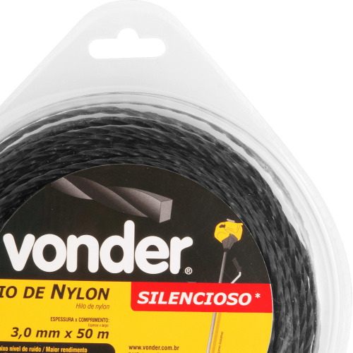 Fio de nylon para ro�adeira 3,0 mm x 50 m modelo silencioso
