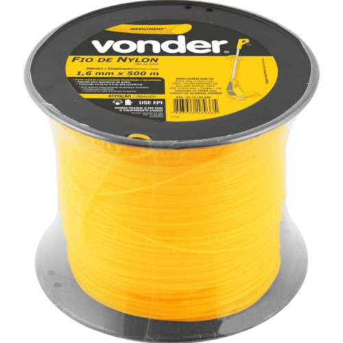 Fio de nylon para aparador de grama 1,6 mm x 500 m