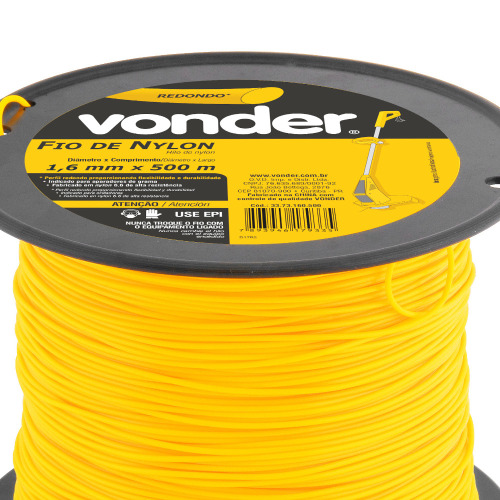 Fio de nylon para aparador de grama 1,6 mm x 500 m