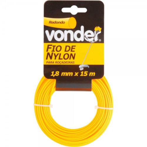 Fio de nylon para aparador de grama 1,8 mm x 15 m Fio de nylon para aparador de grama 1,8 mm x 15 m