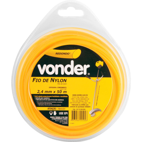 Fio de nylon para ro�adeira 2,4 mm x 50 metros