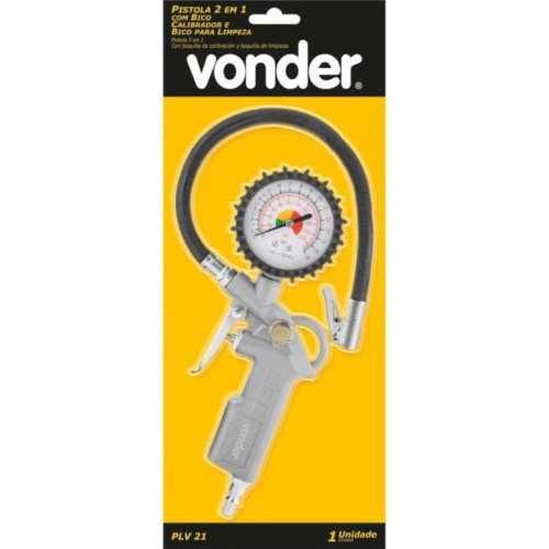 Calibrador de pneus 2 em 1 com man�metro - PLV 21