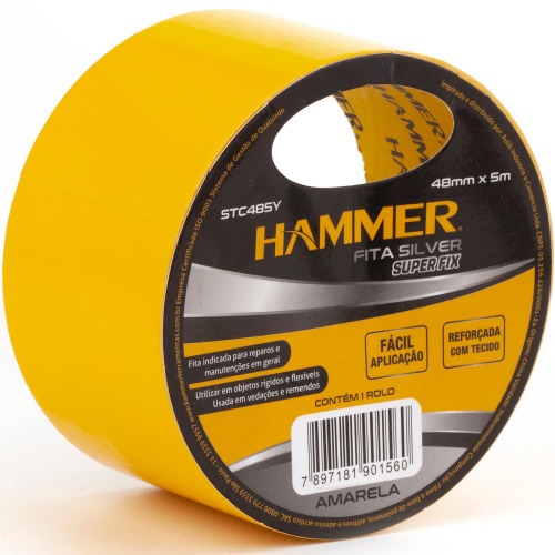 Fita adesiva 48 mm x 5 m silver tape - STC485Y