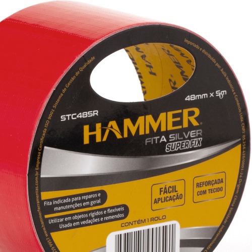 Fita adesiva 48 mm x 5 m silver tape - STC485R
