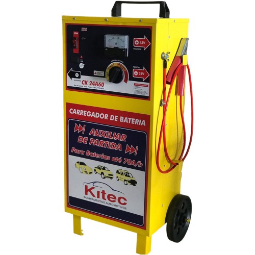 Carregador de bateria 12/24V r�pido e lento com auxiliar de partida - CK24A60  110V/220V