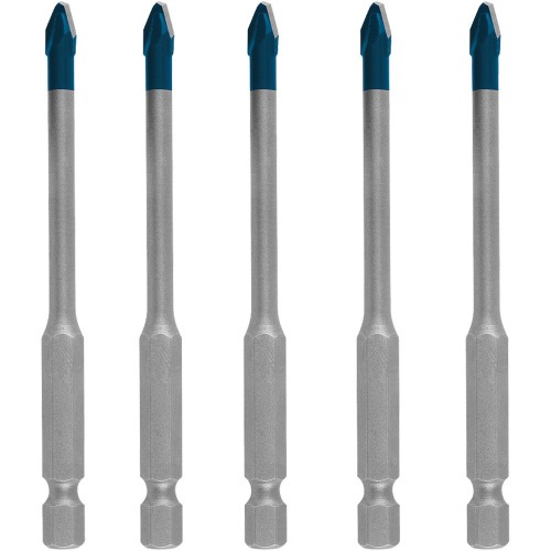 Jogo de brocas para porcelanato 5 mm Hardceramic com 5 pe�as - HEX-9