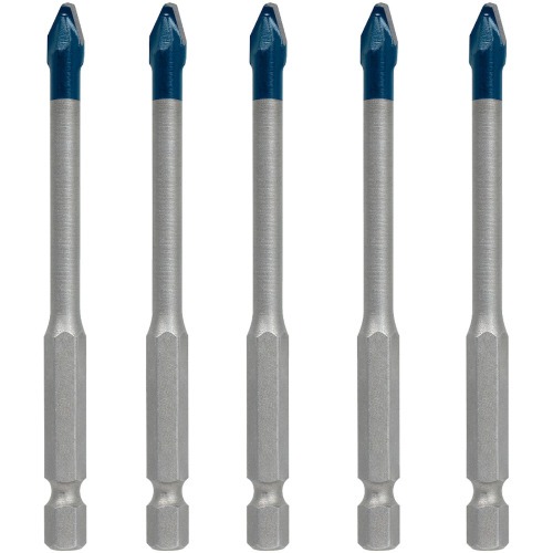 Jogo de brocas para porcelanato 6 mm Hardceramic com 5 pe�as - HEX-9