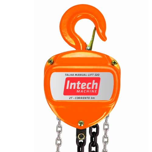 Talha manual com capacidade de 2000 Kg e 3 metros de corrente - LIFT330
