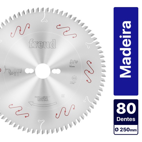 Disco de serra para madeira 250 x 30 mm com 80 dentes - LU3A 0200