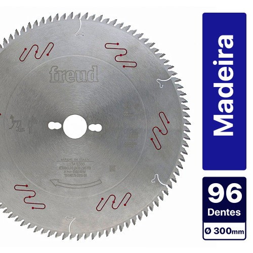 Disco de serra para madeira 300 x 30 mm com 96 dentes - LU3A 0300