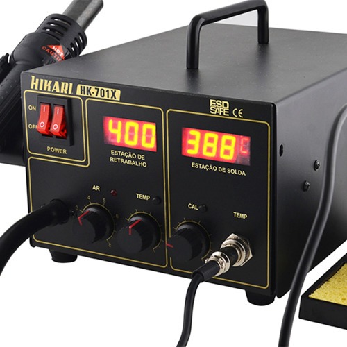 Esta��o de solda e retrabalho conjugada 2 em 1 digital - HK-701X  220V