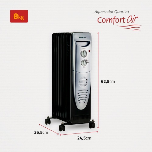 Aquecedor de ambientes 1.500 watts a �leo - A-06  110V