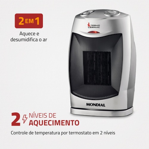Aquecedor elétrico 1.500 watts termo ceramic - A05 220V Aquecedor elétrico 1.500 watts termo ceramic - A05 220V