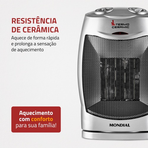 Aquecedor elétrico 1.500 watts termo ceramic - A05 220V Aquecedor elétrico 1.500 watts termo ceramic - A05 220V