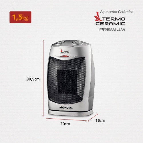 Aquecedor elétrico 1.500 watts termo ceramic - A05 220V Aquecedor elétrico 1.500 watts termo ceramic - A05 220V