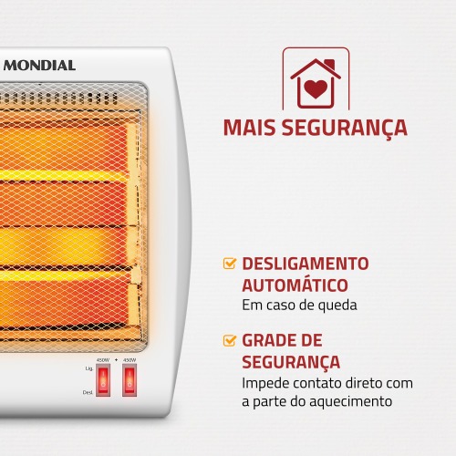 Aquecedor el�trico 900 watts a quartzo - Confort Air II  220V