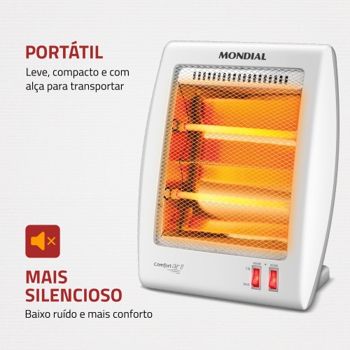 Aquecedor el�trico 900 watts a quartzo - Confort Air II  220V