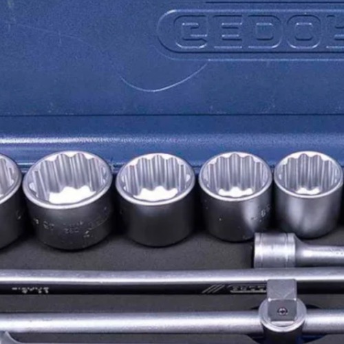 Jogo de soquete estriado 22 a 50 mm encaixe de 3/4