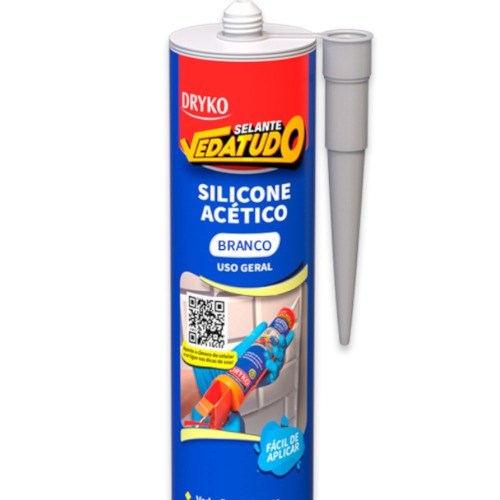 Silicone ac�tico para veda��o 260 gramas VEDATUDO