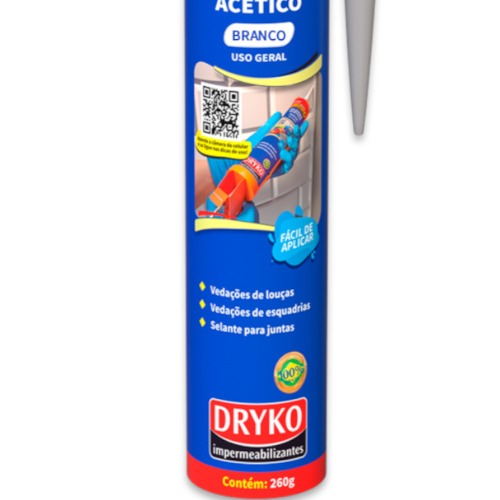 Silicone ac�tico para veda��o 260 gramas VEDATUDO