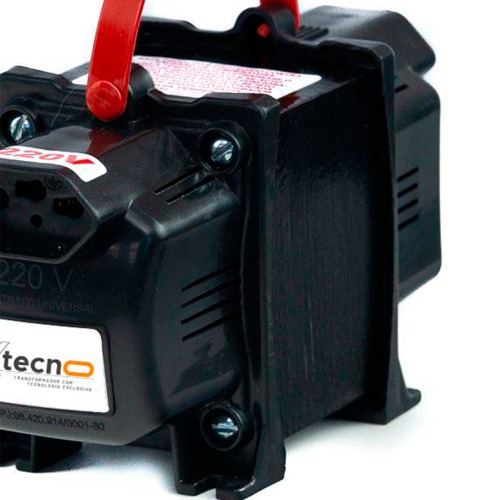 Transformador de voltagem 1500 VA tomada tripolar 10A bivolt - Tecno  110V/220V